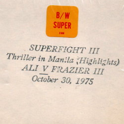 Superfight III Thriller in Manila Ali vs Frazier III