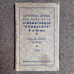Catalogue Général des Films de la Cinémathèque Kodascope 8 et 16 mm
